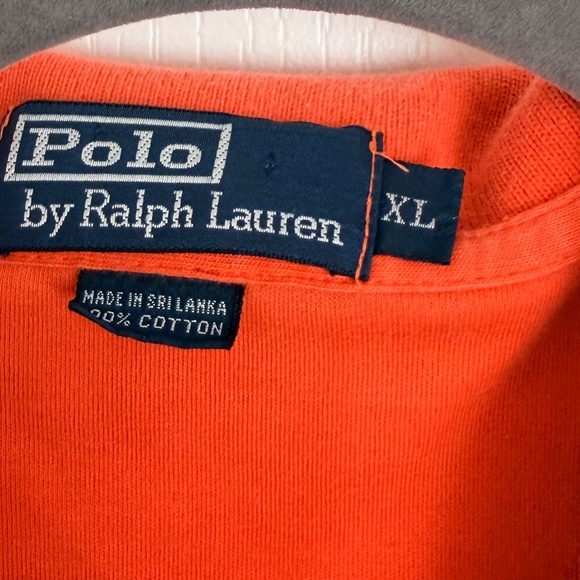Polo Ralph Lauren Shirt Mens XL Orange Classic Polo Short Sleeve Heavy Cotton - Picture 3 of 3